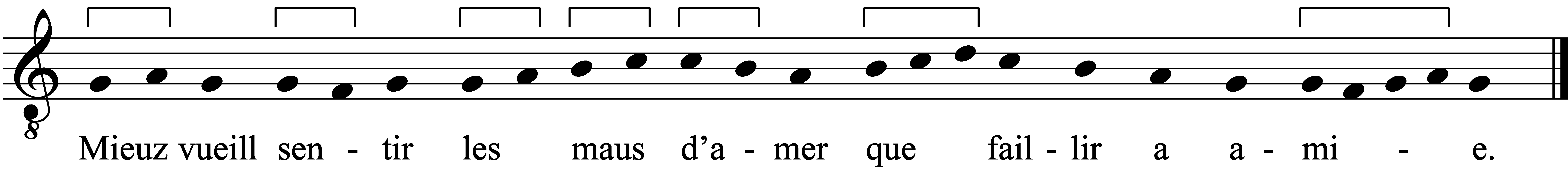 Refrain musical notation